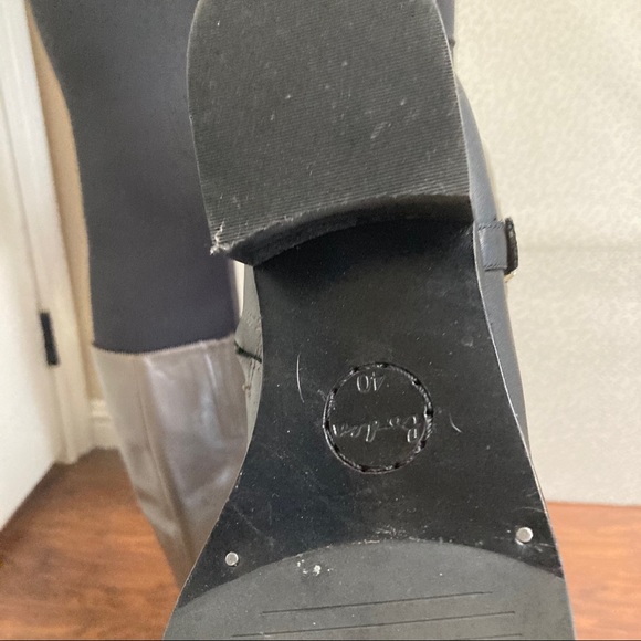 Boden Black and Gray Riding Boots with Zipper - Picture 4 of 9